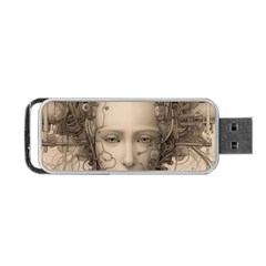 Cyborg Robot Future Drawing Poster Portable Usb Flash (two Sides) by Ravend