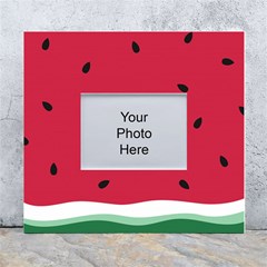 Minimalist Summer Watermelon Wallpaper White Wall Photo Frame 5  X 7  by Ravend