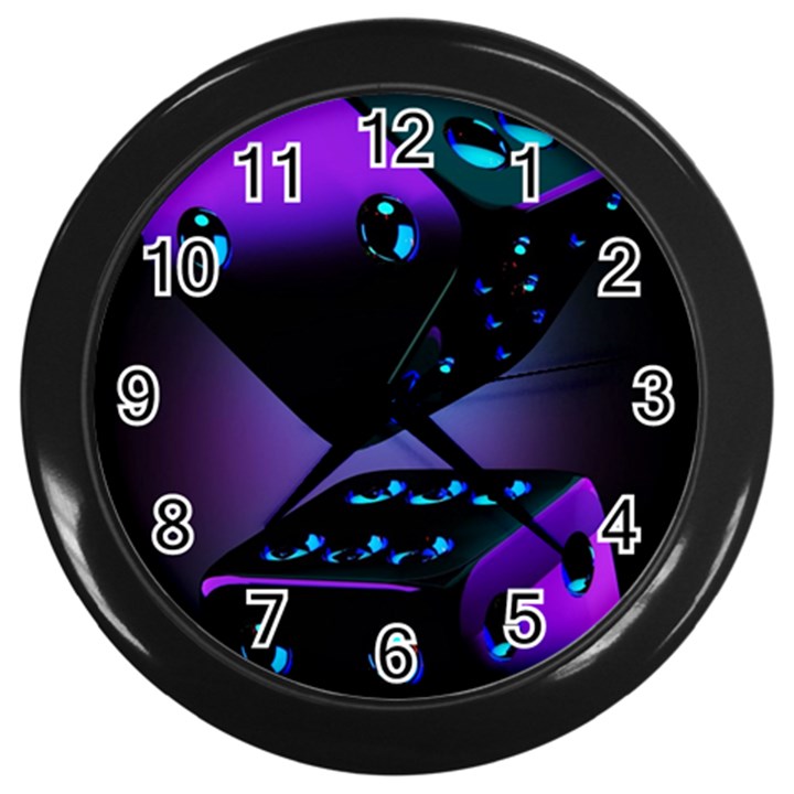 3d Ludo Game,gambling Wall Clock (Black)