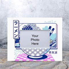 Ramen Kanji Vaporwave Artwork Minimalism White Tabletop Photo Frame 4 x6  by Bangk1t