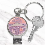 Ramen Kawaii Aesthetic Pink Nail Clippers Key Chain Front