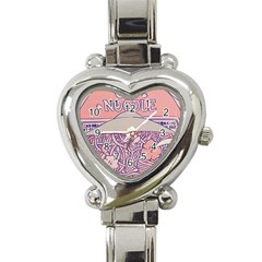 Ramen Kawaii Aesthetic Pink Heart Italian Charm Watch by Bangk1t