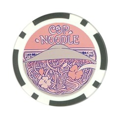 Ramen Kawaii Aesthetic Pink Poker Chip Card Guard (10 Pack) by Bangk1t