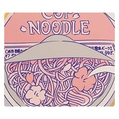 Ramen Kawaii Aesthetic Pink Two Sides Premium Plush Fleece Blanket (small) by Bangk1t