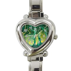 Nature Trees Forest Mystical Forest Jungle Heart Italian Charm Watch by Ravend