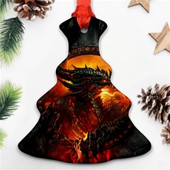 Dragon Art Fire Digital Fantasy Ornament (christmas Tree)  by Celenk