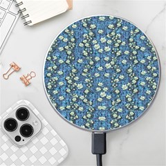 Lotus Bloom In The Calm Sea Of Beautiful Waterlilies Wireless Fast Charger(white) by pepitasart