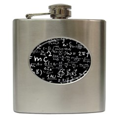 E=mc2 Text Science Albert Einstein Formula Mathematics Physics Hip Flask (6 Oz) by uniart180623