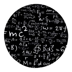 E=mc2 Text Science Albert Einstein Formula Mathematics Physics Round Glass Fridge Magnet (4 Pack) by uniart180623