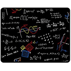 Black Background With Text Overlay Mathematics Formula Board Two Sides Fleece Blanket (medium) by uniart180623