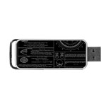 Black Background With Text Overlay Mathematics Trigonometry Portable USB Flash (Two Sides) Front