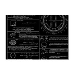 Black Background With Text Overlay Mathematics Trigonometry Crystal Sticker (a4) by uniart180623