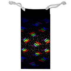 Rainbows Pixel Pattern Jewelry Bag by uniart180623