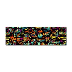 Cartoon Monster Pattern Abstract Background Sticker Bumper (10 Pack) by uniart180623