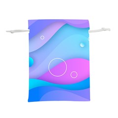 Colorful Blue Purple Wave Lightweight Drawstring Pouch (m) by uniart180623