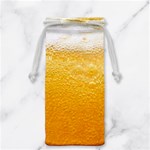 Texture Pattern Macro Glass Of Beer Foam White Yellow Jewelry Bag Front