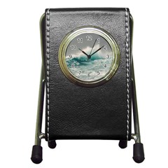 Big Storm Wave Pen Holder Desk Clock by uniart180623