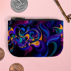 Colorful Waves Abstract Waves Curves Art Abstract Material Material Design Mini Coin Purse by uniart180623