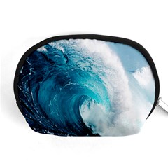 Tsunami Big Blue Wave Ocean Waves Water Accessory Pouch (medium) by uniart180623