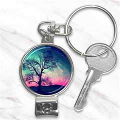 Tree Abstract Field Galaxy Night Nature Nail Clippers Key Chain by uniart180623