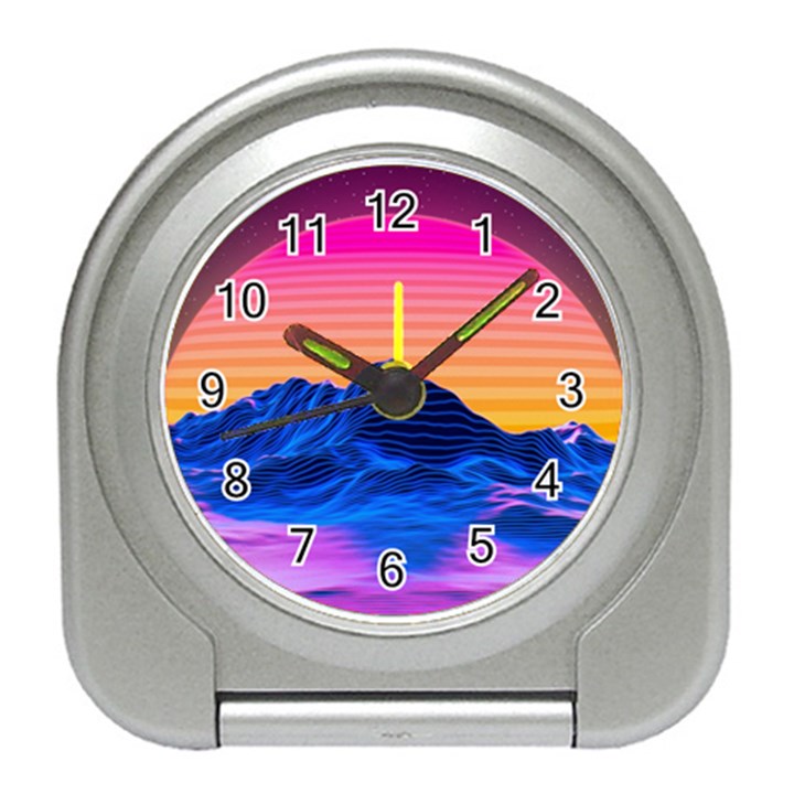 Sun Ultra Artistic 3d Illustration Sunset Travel Alarm Clock