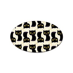 Black Cats And Dots Koteto Cat Pattern Kitty Sticker Oval (100 Pack) by uniart180623