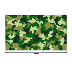 Green Military Background Camouflage Business Card Holder by uniart180623