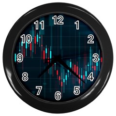 Flag Patterns On Forex Charts Wall Clock (black) by uniart180623