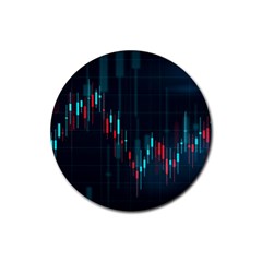 Flag Patterns On Forex Charts Rubber Coaster (round) by uniart180623