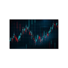 Flag Patterns On Forex Charts Sticker (rectangular) by uniart180623