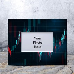 Flag Patterns On Forex Charts White Tabletop Photo Frame 4 x6  by uniart180623