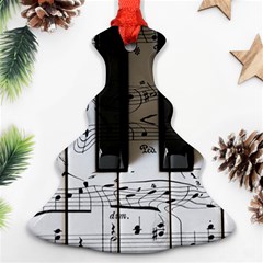 Music Piano Instrument Sheet Christmas Tree Ornament (two Sides) by uniart180623