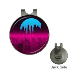 Futuristic Cityscape Hat Clips With Golf Markers by uniart180623