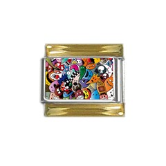 Cartoon Explosion Cartoon Characters Funny Gold Trim Italian Charm (9mm) by uniart180623