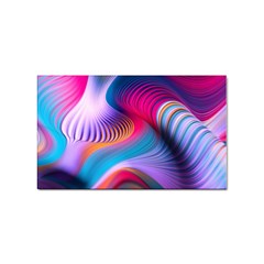 Colorful 3d Waves Creative Wave Waves Wavy Background Texture Sticker (rectangular) by uniart180623