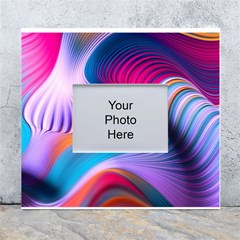 Colorful 3d Waves Creative Wave Waves Wavy Background Texture White Wall Photo Frame 5  X 7  by uniart180623