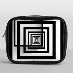 Squares Concept Design Raining Mini Toiletries Bag (one Side) by uniart180623