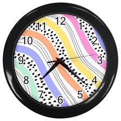 Background Abstract Wallpaper Wall Clock (black) by uniart180623