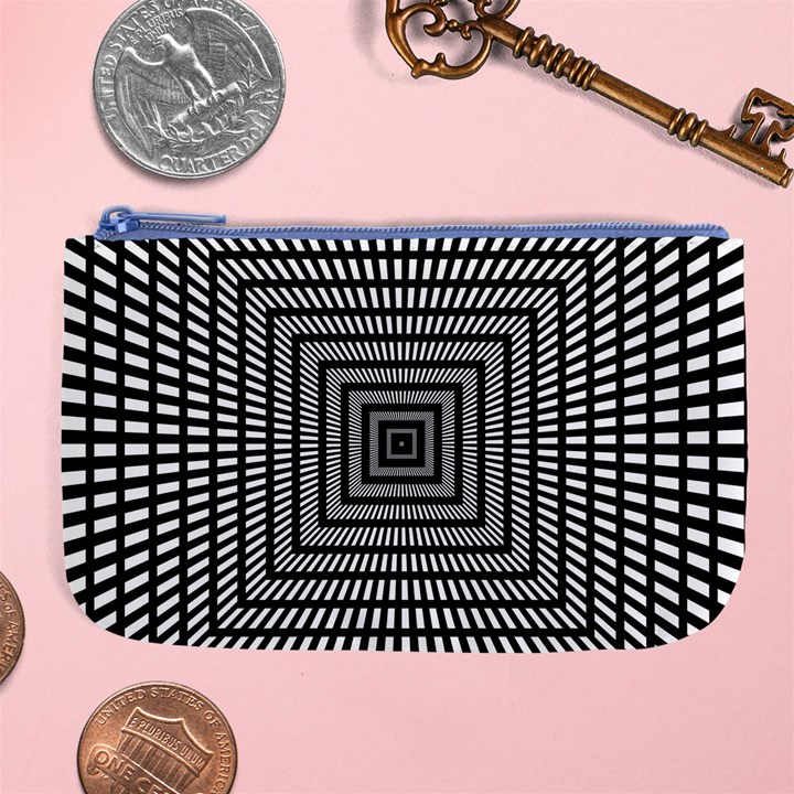 Focus Squares Optical Illusion Large Coin Purse