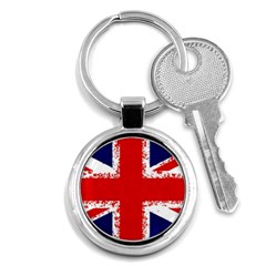 Union Jack London Flag Uk Key Chain (round) by Celenk