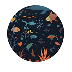 Underwater Ocean Animals Sea Mini Round Pill Box by Simbadda