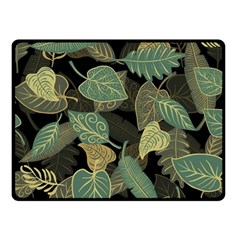 Autumn Fallen Leaves Dried Leaves Two Sides Fleece Blanket (small) by Simbadda