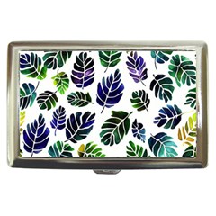 Leaves Watercolor Ornamental Decorative Design Cigarette Money Case by Simbadda