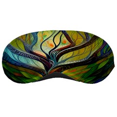 Tree Magical Colorful Abstract Metaphysical Sleeping Mask by Simbadda