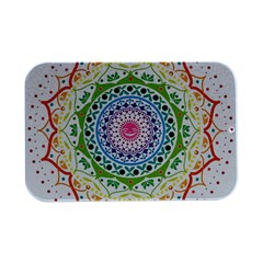 Mandala Pattern Rainbow Pride Open Lid Metal Box (silver)   by Simbadda