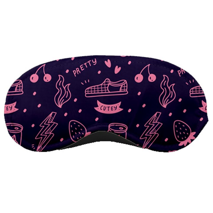 Various Cute Girly Stuff Seamless Pattern Sleeping Mask