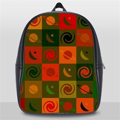 Space Pattern Multicolour School Bag (large) by Simbadda