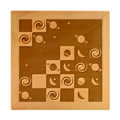 Space Pattern Multicolour Wood Photo Frame Cube by Simbadda