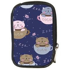 Cute Kittens Sleep Sweetly Mugs Compact Camera Leather Case by Simbadda