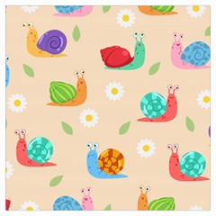 Seamless Pattern Cute Snail With Flower Leaf Lightweight Scarf  by Simbadda